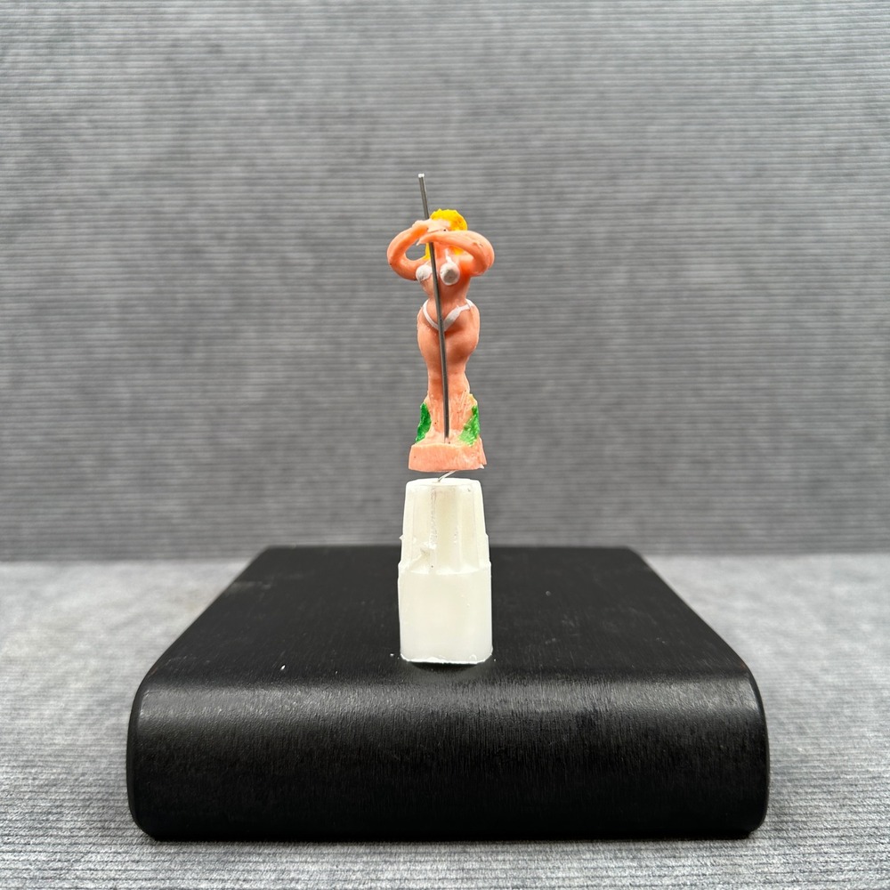 Miniature Bikini Woman Figurine Blonde Pin Up Girl Pole Dancer Diorama Figure